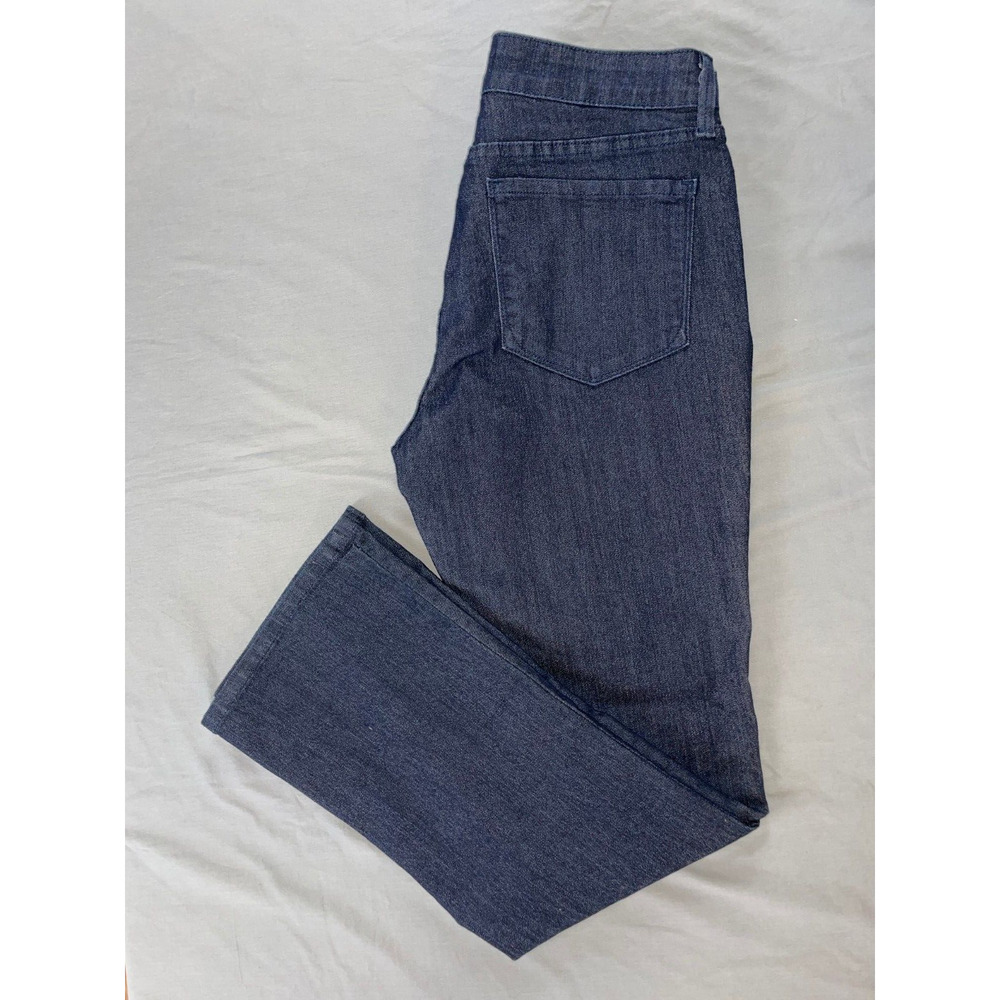 NYDJ Lift/Tuck Mini Boot Lightweight Stretch Jeans. Dark Wash, Women's 10P. EUC!
